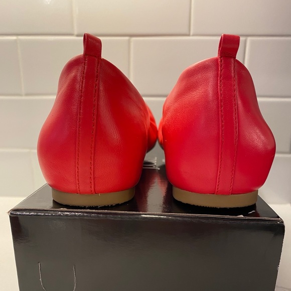 J. Crew Factory Anya Leather Ballet Flats - Red - Picture 3 of 10